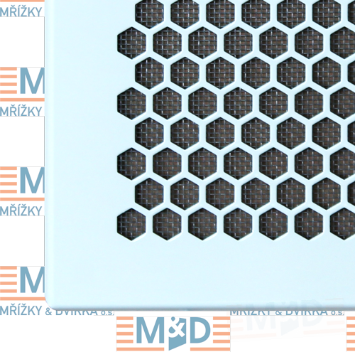 Větrací mřížka 340x340 mm HEXA hnědá