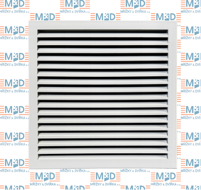 Fasádní mřížka M&D 300x300 mm bílá Uni + závěsný rám